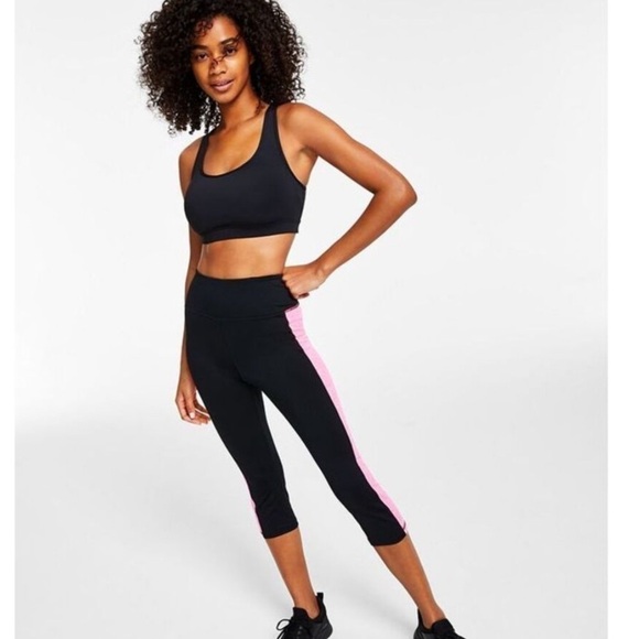 ID Ideology Women's Colorblocked Cropped Leggings Pink phalaeno Size 1X - Picture 4 of 11